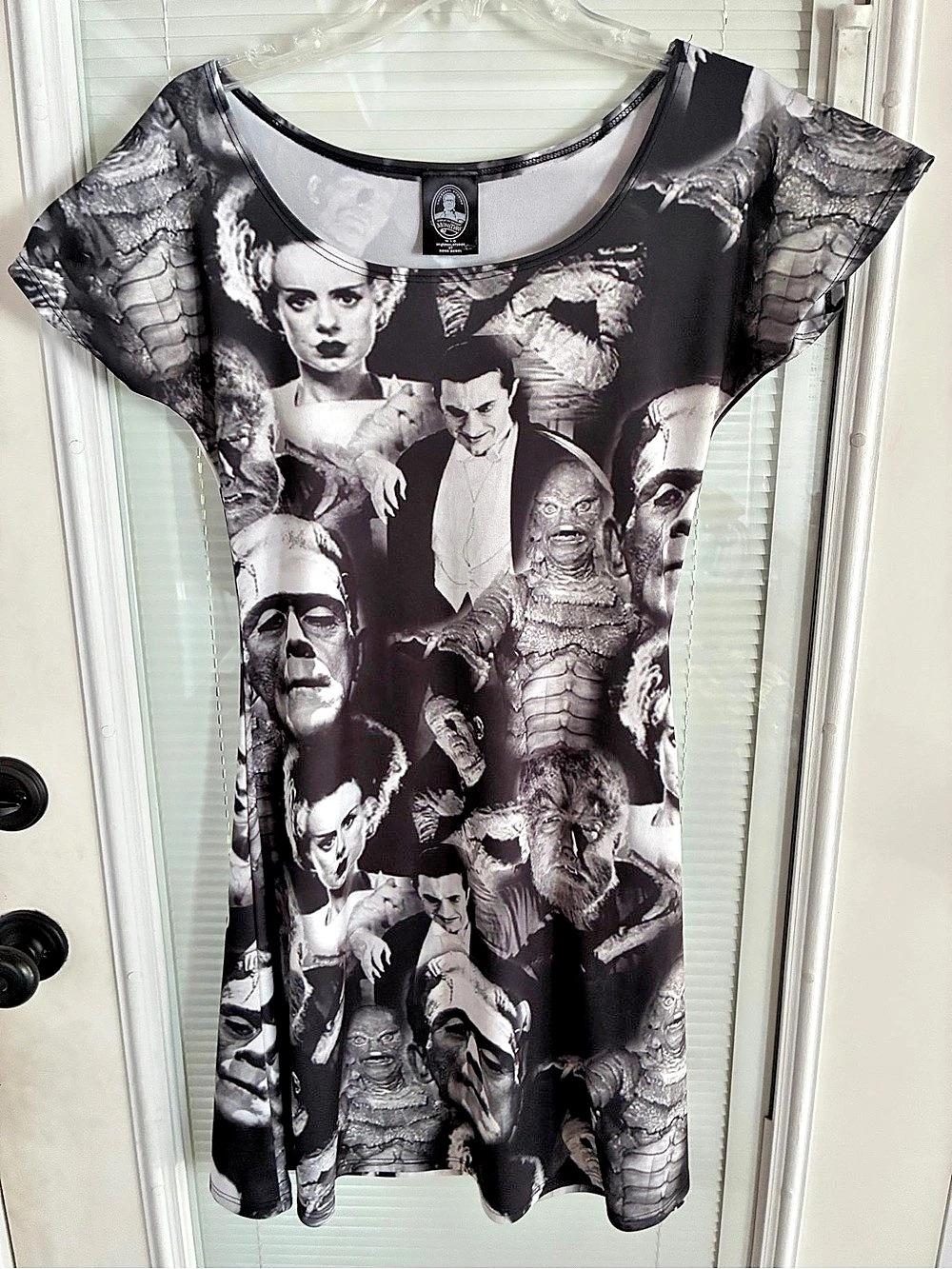 Universal Studios Universal Monsters Monster Print Mini Dress